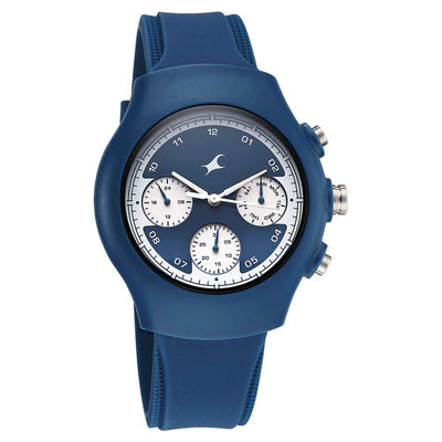 Fastrack Hype Multifunction with Blue dial Blue Silicon Strap watch for Guys