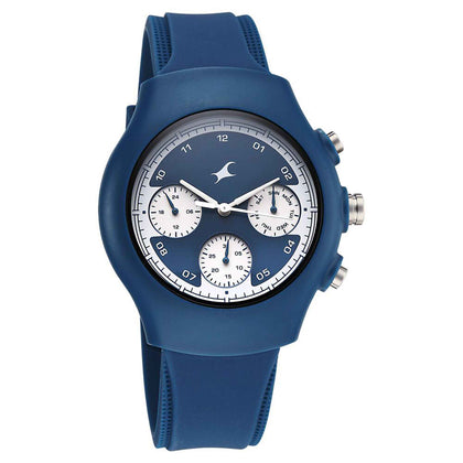 Fastrack Hype Multifunction with Blue dial Blue Silicon Strap watch for Guys