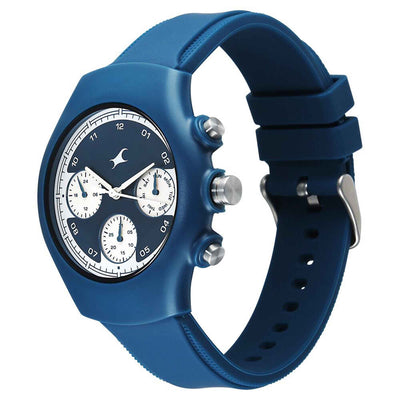 Fastrack Hype Multifunction with Blue dial Blue Silicon Strap watch for Guys