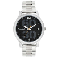 Fastrack Bold Quartz Analog Black Dial Stainless Steel Strap Watch for Guys