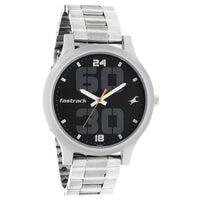 Fastrack Bold Quartz Analog Black Dial Stainless Steel Strap Watch for Guys