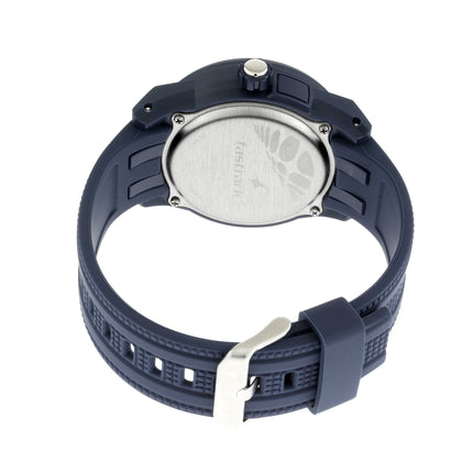 Fastrack Fashion Black Dial Grey Silicone Strap Analog Watch for Men