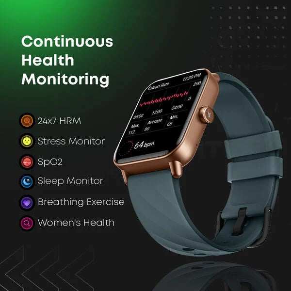 Fastrack Rider Glide X Advanced UltraVU HD Display, Functional Cown, BT Calling, 100+ Sports Modes & Watchface