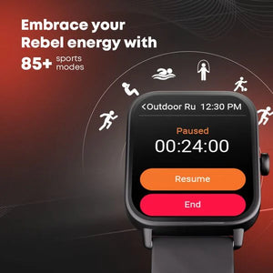 Fastrack Rider Glide X Advanced UltraVU HD Display, Functional Cown, BT Calling, 100+ Sports Modes & Watchface