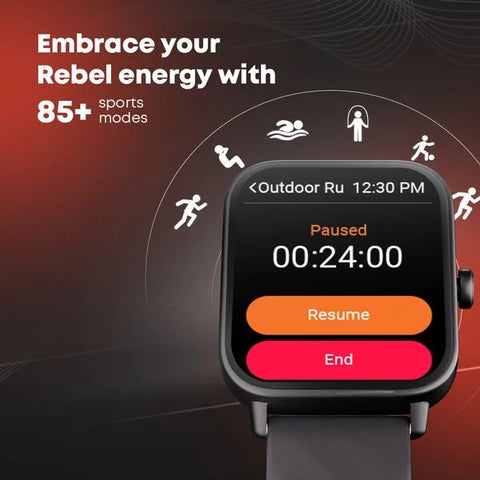 Fastrack Rider Glide X Advanced UltraVU HD Display, Functional Cown, BT Calling, 100+ Sports Modes & Watchface