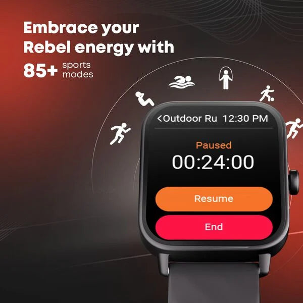 Fastrack Rider Glide X Advanced UltraVU HD Display, Functional Cown, BT Calling, 100+ Sports Modes & Watchface