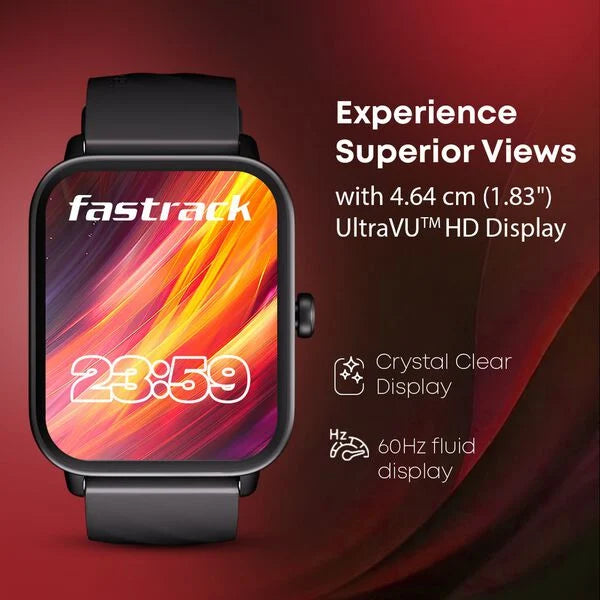 Fastrack Rider Glide X Advanced UltraVU HD Display, Functional Cown, BT Calling, 100+ Sports Modes & Watchface