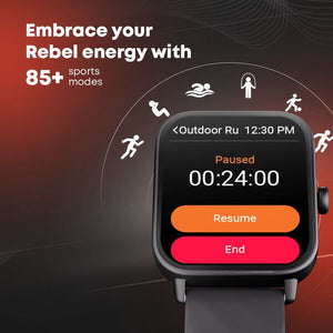 Fastrack Rider Glide X Advanced UltraVU HD Display, Functional Cown, BT Calling, 100+ Sports Modes & Watchface