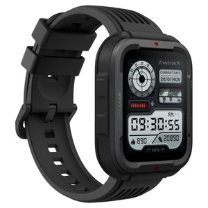 Fastrack Active Smart Watch Unisex With Black Colour Silicone Strap