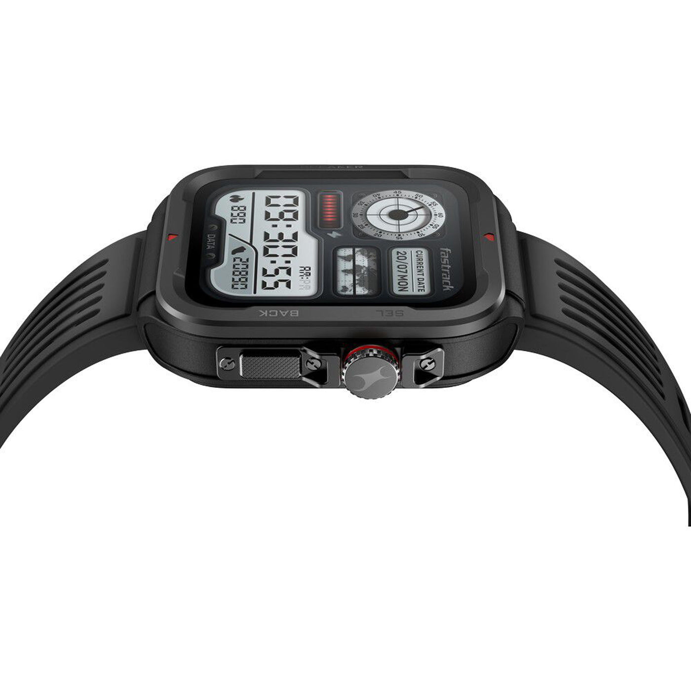 Fastrack Active Smart Watch Unisex With Black Colour Silicone Strap