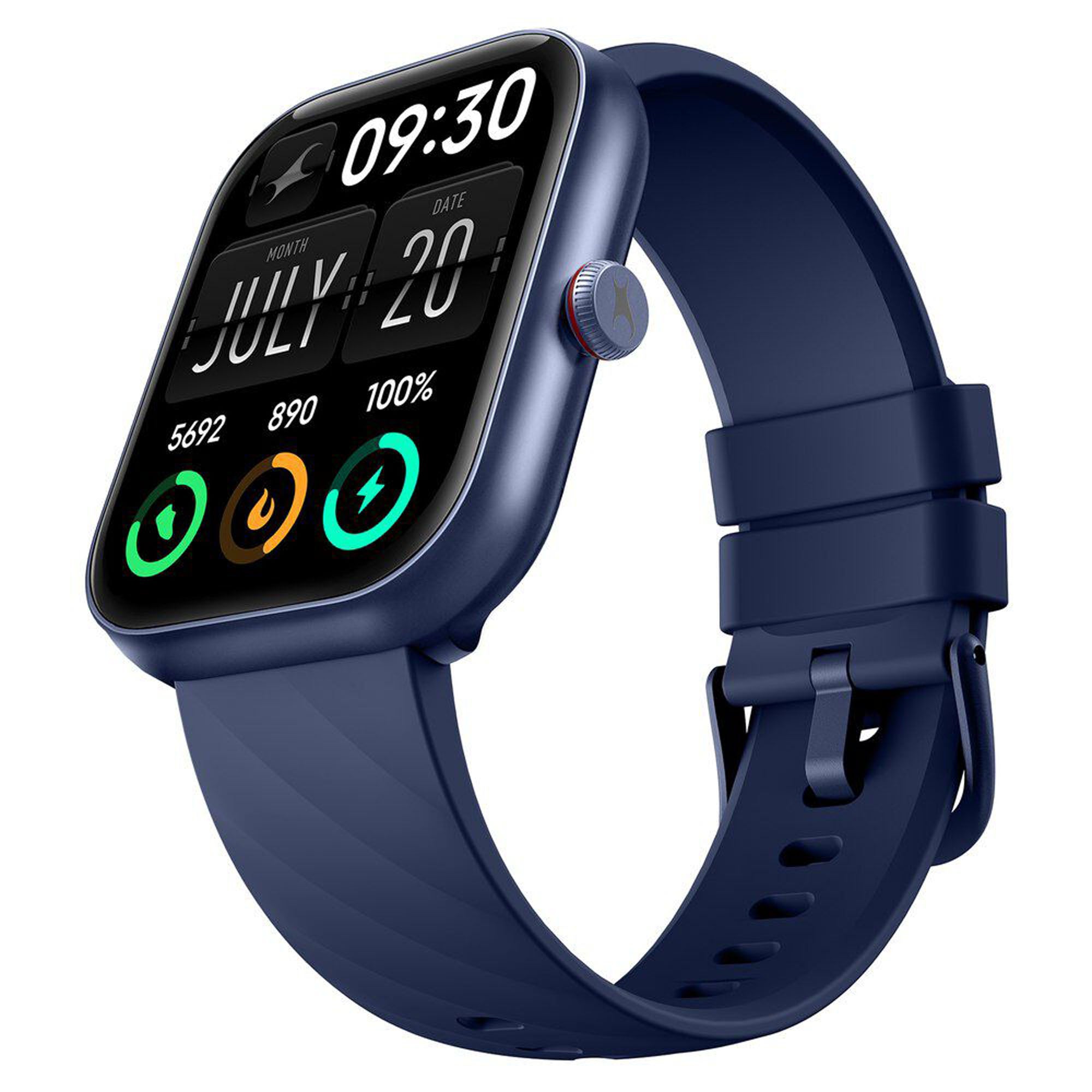 Fastrack Kruz+ 4.85 CM Super HD Display with Functional Crown and SingleSync BT Calling Smart Watch for Unisex