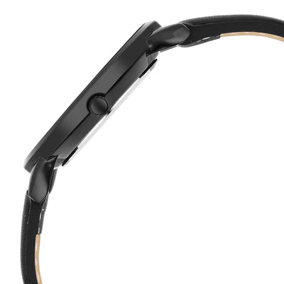 Fastrack Stunners Black Dial Leather Strap Analog Watch for Men