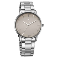 Fastrack Stunners Beige Dial Silver Metal Strap Analog Watch for Men