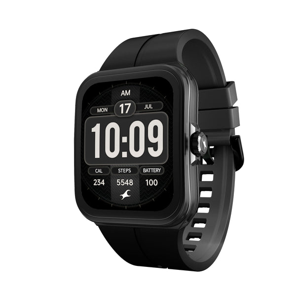 Fastrack VOX Neo Smartwatch 4.8CM Ultra Vu Display, Offline Voice Commands, Functional Crown, To-Do List, Games