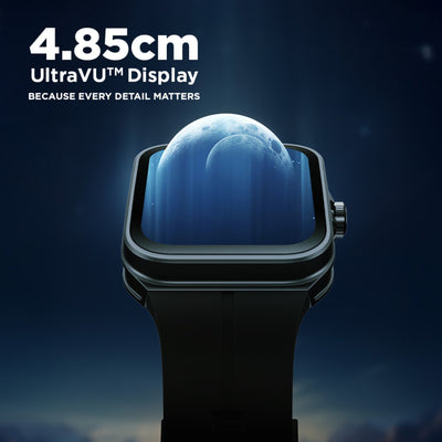 Fastrack VOX Neo Smartwatch 4.8CM Ultra Vu Display, Offline Voice Commands, Functional Crown, To-Do List, Games