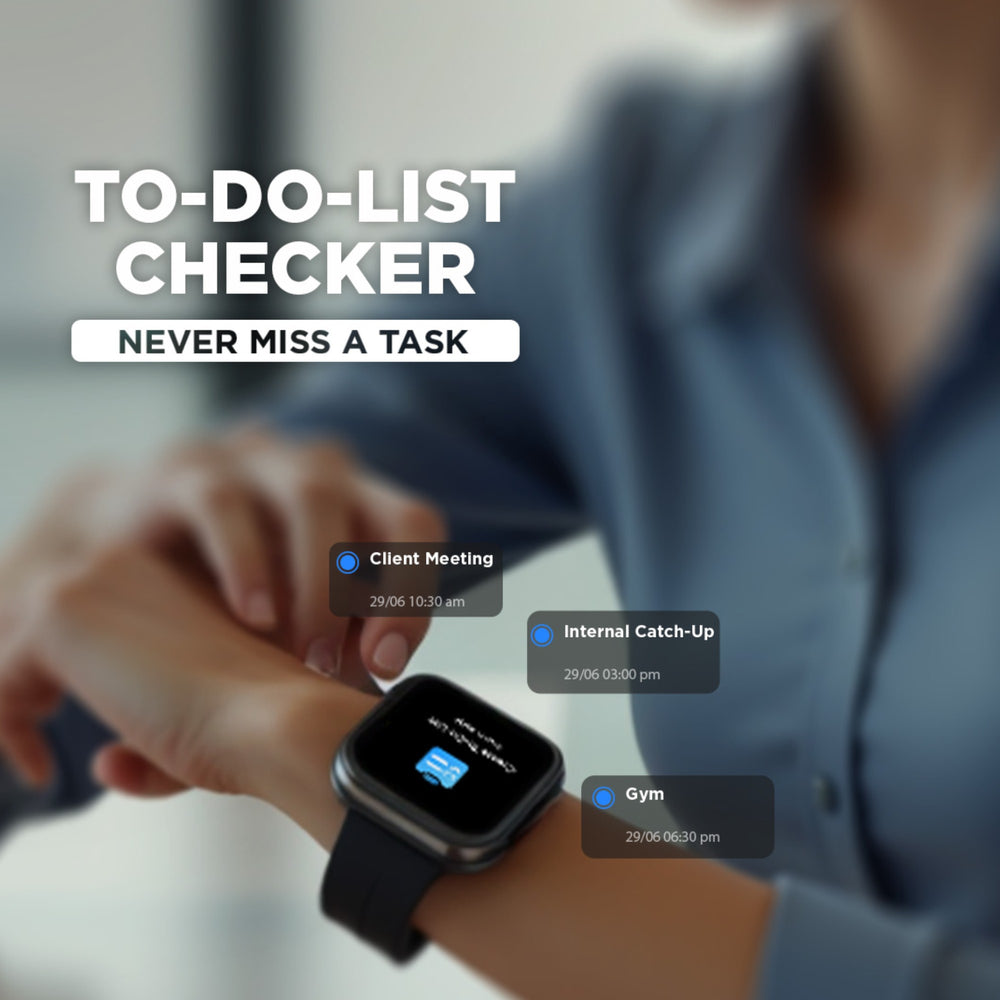 Fastrack VOX Neo Smartwatch 4.8CM Ultra Vu Display, Offline Voice Commands, Functional Crown, IP68, Multiple Menu Styles