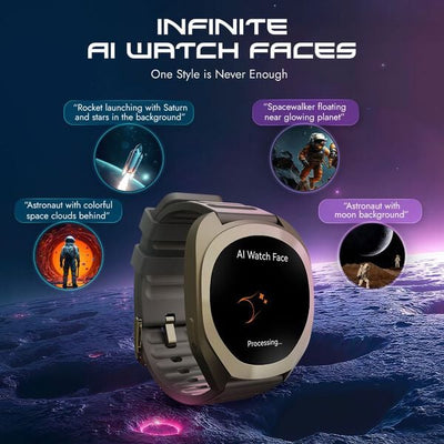 Fastrack Cosmix Smartwatch 1.32" inch AMOLED Display, Cosmic Drive Inspired Case Design, AI Watcface , AI Chat, IP68