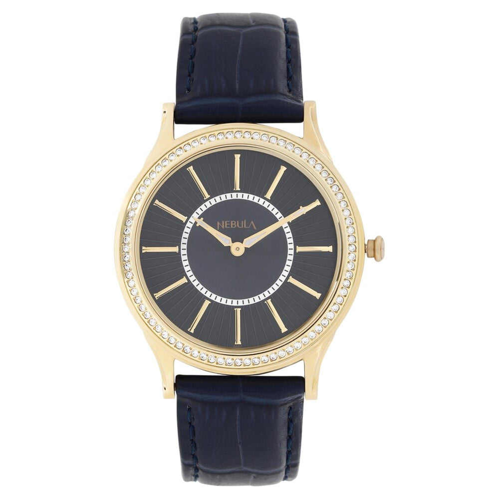 Titan Nebula Quartz Analog 18 Karat Solid Gold Watch for Men