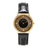 Titan Nebula Filigree 18k Gold Analog Diamond Studded Indices Leather Strap Watch for Men