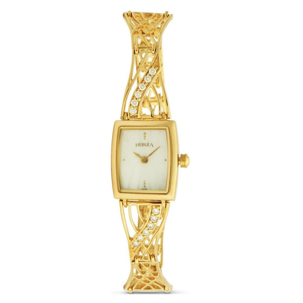 Titan Nebula Quartz Analog 18 Karat Solid Gold Watch for Women
