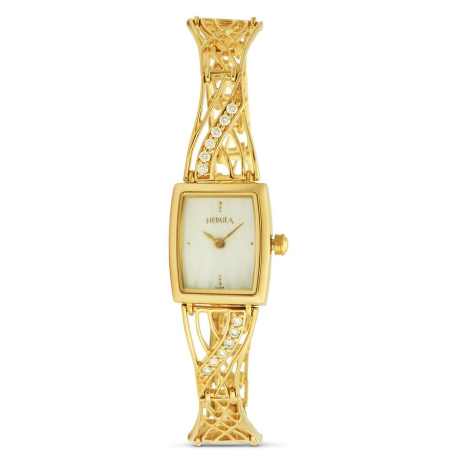 Titan Nebula Quartz Analog 18 Karat Solid Gold Watch for Women