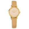 Titan Nebula Lustre 18k Gold Analog Leather Strap Watch for Women