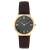 Titan Nebula Vintage 18k Gold Analog Leather Strap Watch For Men