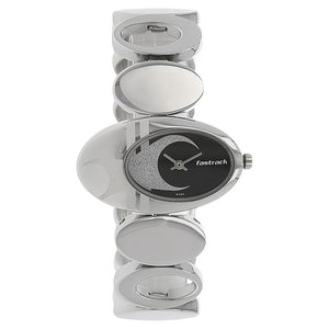 Fastrack Quartz Analog Black Dial Metal Strap Watch for Girls