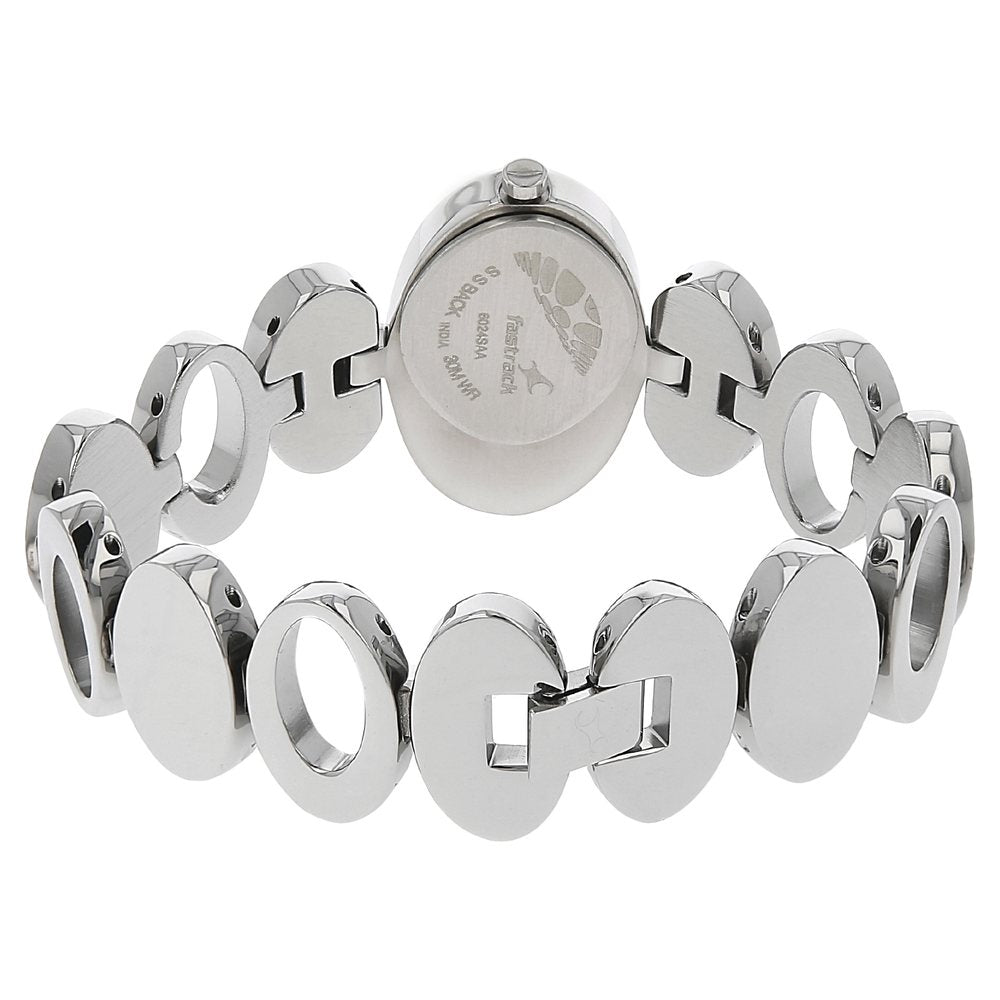 Fastrack Quartz Analog Black Dial Metal Strap Watch for Girls