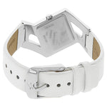 Fastrack Quartz Analog Silver Dial Leather Strap Watch for Girls