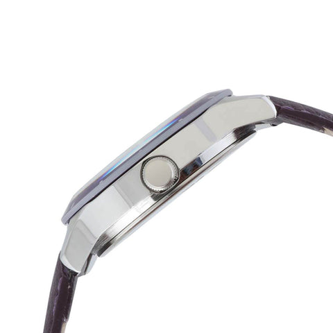 Fastrack Quartz Analog Purple Dial Leather Strap Watch for Girls