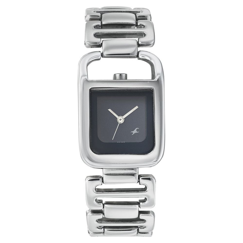 Fastrack Quartz Analog Blue Dial Metal Strap Watch for Girls