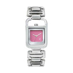 Fastrack Quartz Analog Pink Dial Metal Strap Watch for Girls