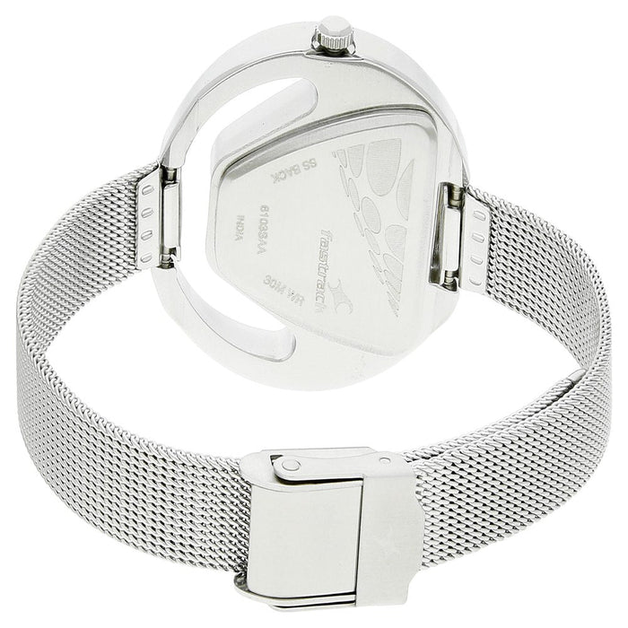 Fastrack Quartz Analog Blue Dial Stainless Steel Strap Watch for Girls