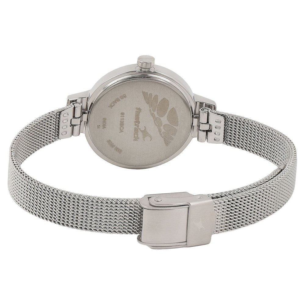 Fastrack Quartz Analog Brown Dial Stainless Steel Strap Watch for Girls