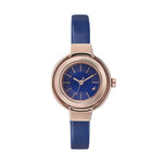 Fastrack Quartz Analog Blue Dial Leather Strap Watch for Girls
