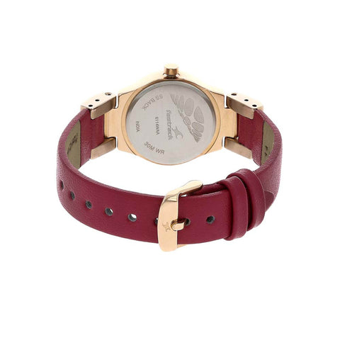Fastrack Quartz Analog Silver Dial Leather Strap Watch for Girls
