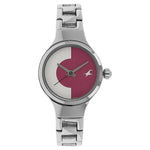 Fastrack Quartz Analog Bicolour Dial Metal Strap Watch for Girls