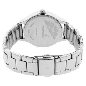 Fastrack Urgent Clementine Quartz Analog Orange Dial Stainless Steel Strap Watch for Girls