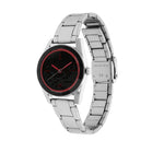 Fastrack Quartz Analog Black Dial Stainless Steel Strap Watch for Girls
