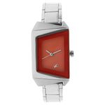 Fastrack Quartz Analog Pink Dial Stainless Steel Strap Watch for Girls