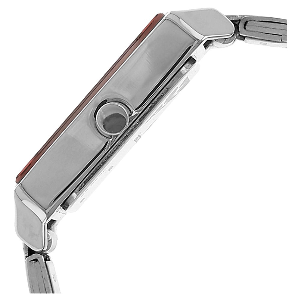 Fastrack Quartz Analog Pink Dial Stainless Steel Strap Watch for Girls