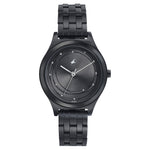 Fastrack Style Up Grey Dial Stainless Steel Strap Watch for Girls