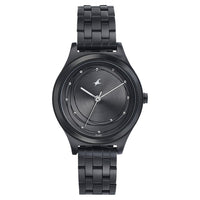Fastrack Style Up Grey Dial Stainless Steel Strap Watch for Girls