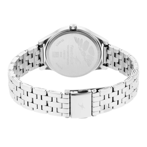 Fastrack Stunners Quartz Analog Pink Dial Metal Strap Watch for Girls