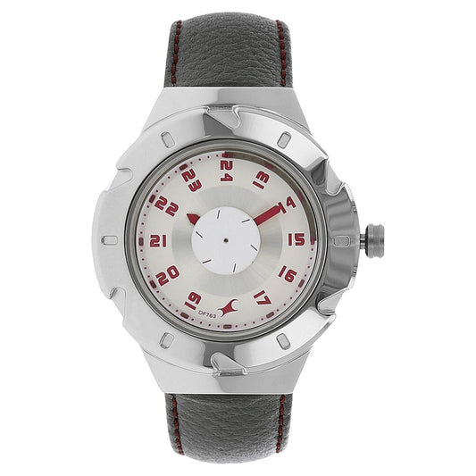 Fastrack Quartz Analog White Dial Leather Strap Watch for Girls