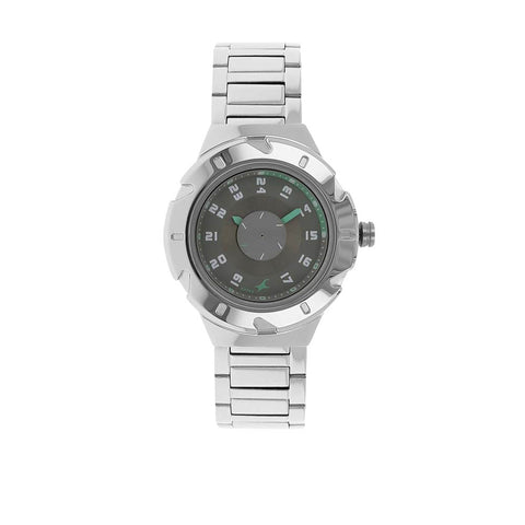Fastrack Quartz Analog Grey Dial Stainless Steel Strap Watch for Girls
