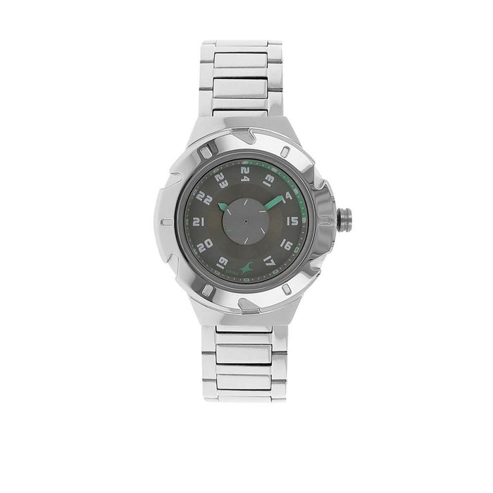 Fastrack Quartz Analog Grey Dial Stainless Steel Strap Watch for Girls