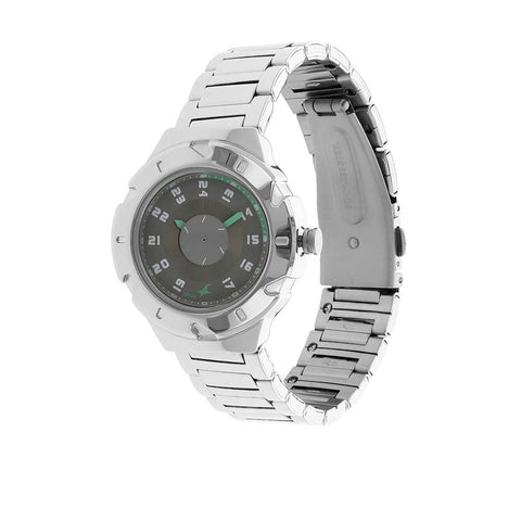 Fastrack Quartz Analog Grey Dial Stainless Steel Strap Watch for Girls