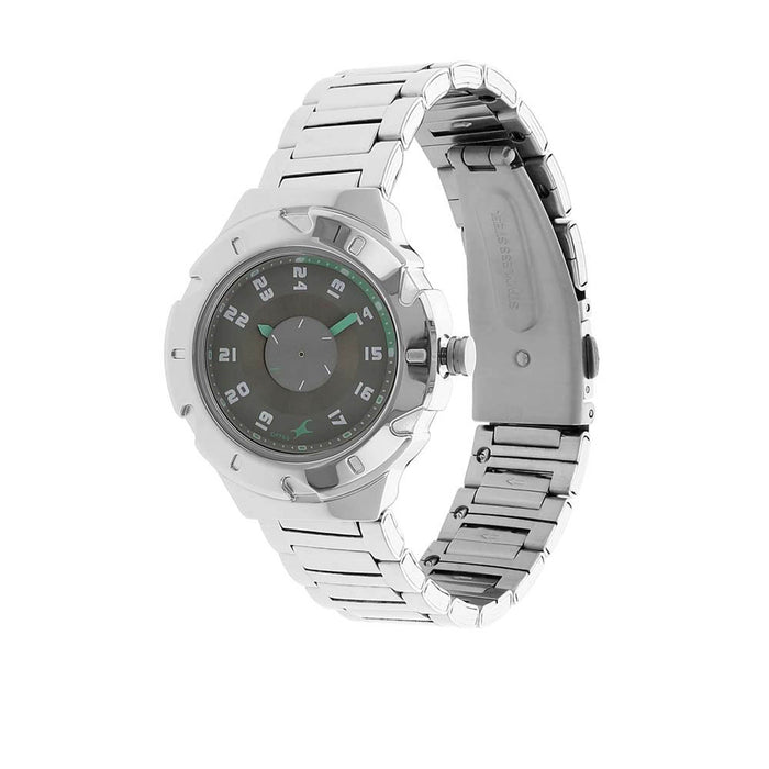 Fastrack Quartz Analog Grey Dial Stainless Steel Strap Watch for Girls